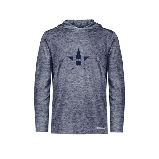 [FOLHCGNV-YS-LOGO3] Decker Youth Charge Hoodie (Youth S, Navy, Logo 3)